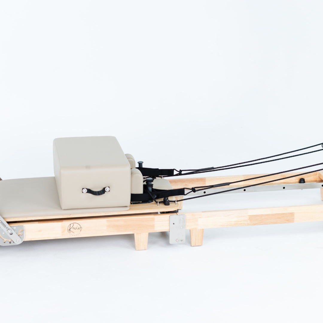 Foldable Oak Reformer Pilates Bed | Revive Bundle
