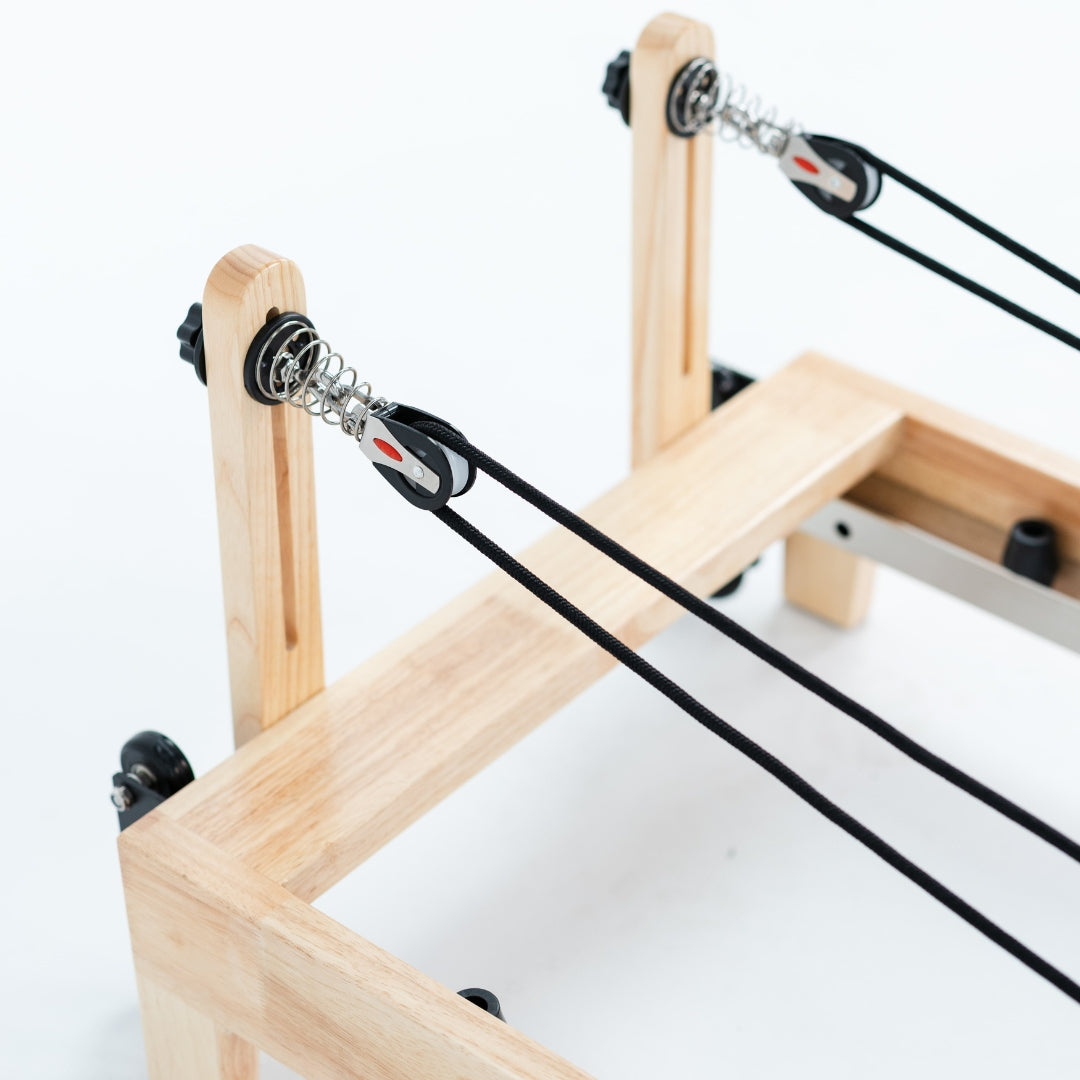 Foldable Oak Reformer Pilates Bed | Revive Bundle