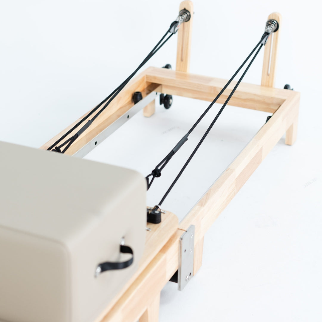 Foldable Oak Reformer Pilates Bed | Revive Bundle
