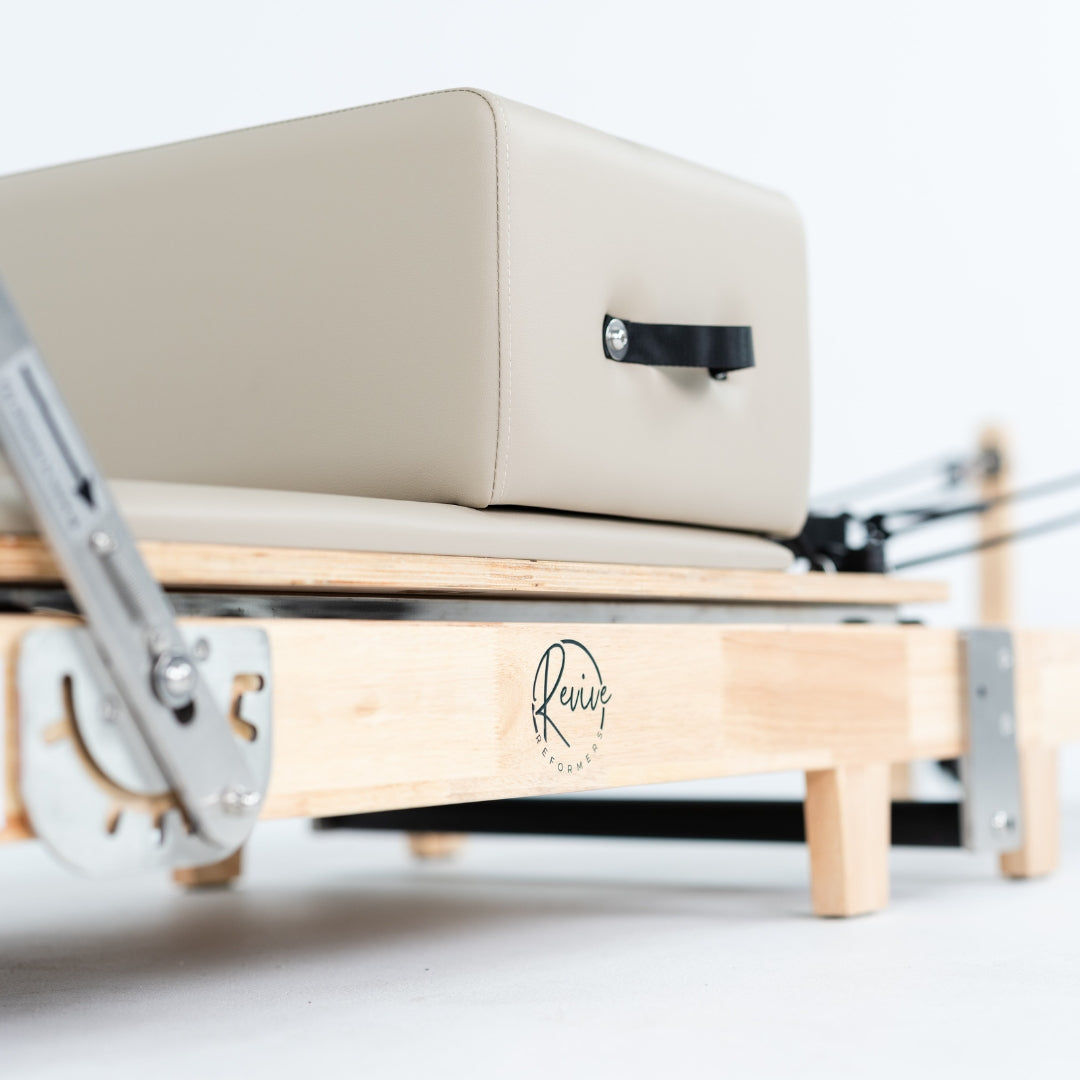 Foldable Oak Reformer Pilates Bed | Revive Bundle