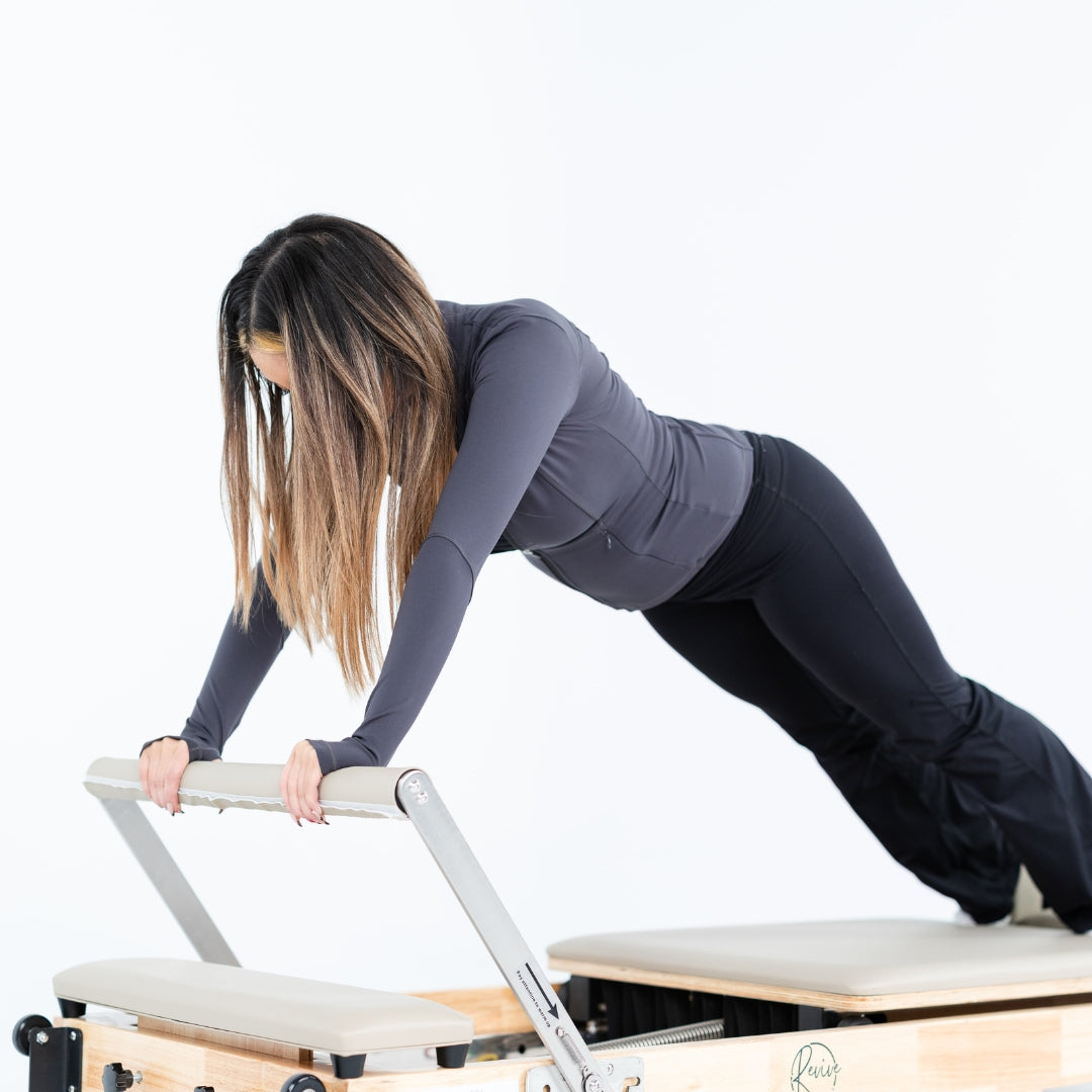 Foldable Oak Reformer Pilates Bed | Revive Bundle