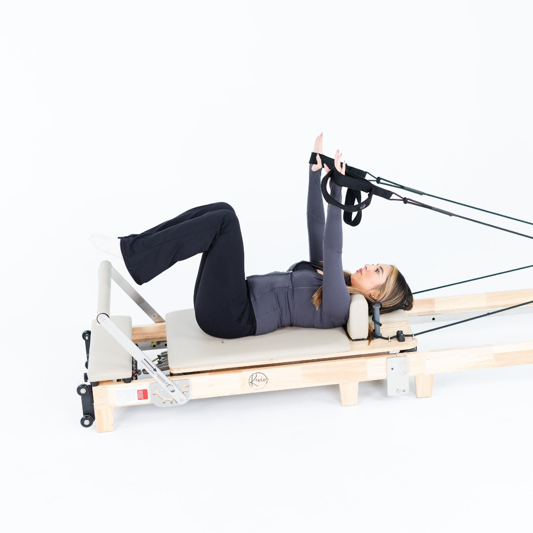 Foldable Oak Reformer Pilates Bed | Revive Bundle