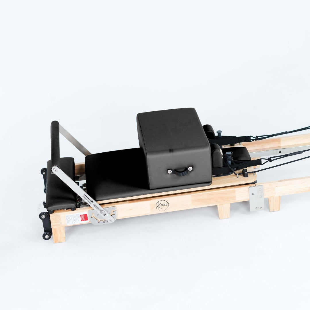 Foldable Oak Reformer Pilates Bed | Revive Bundle