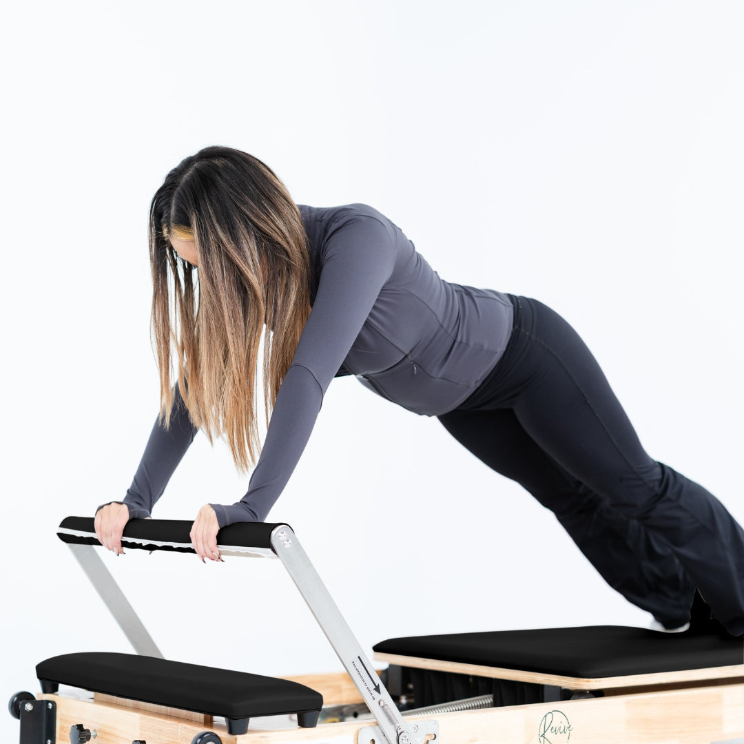 Foldable Oak Reformer Pilates Bed | Revive Bundle