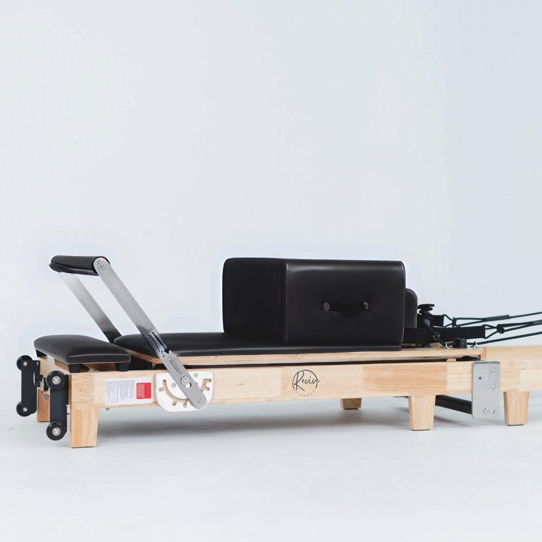 Foldable Oak Reformer Pilates Bed | Revive Bundle